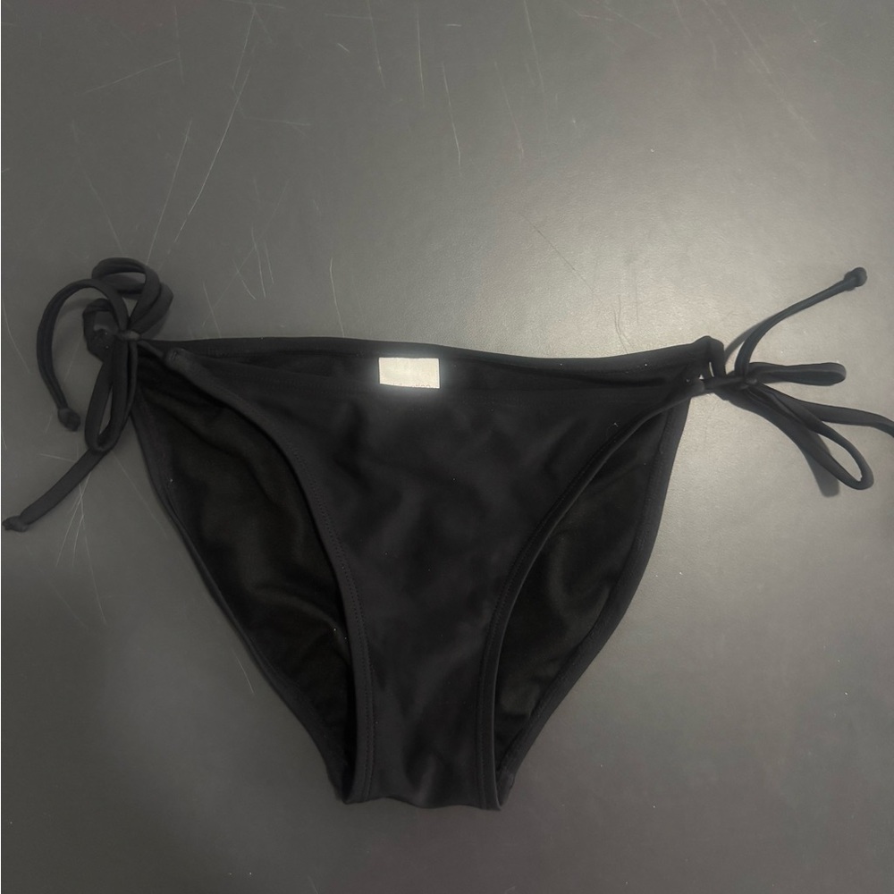 Xhilaration Classic Black Tie-Side Bikini Bottom